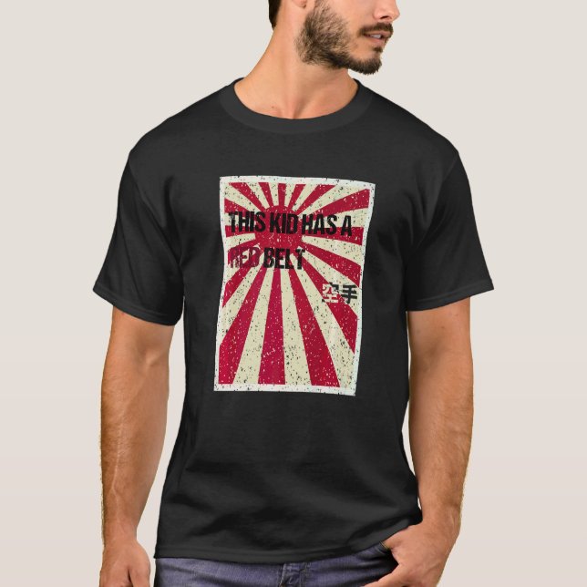 Karate röd bälte ungdom t shirt (Framsida)