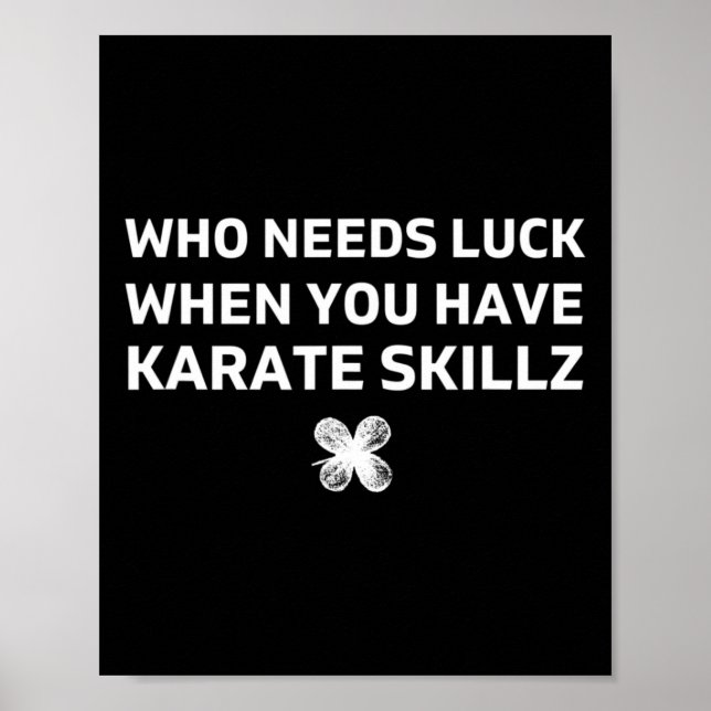Karate Roligt St. Patricks Day Present  Poster (Framsidan)