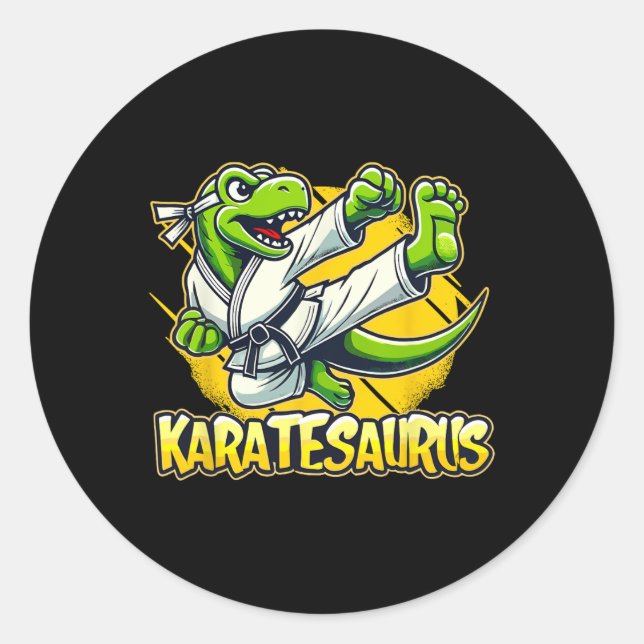 Karate Runt Klistermärke (Framsida)