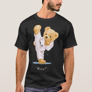 Karate s för barn Nalle Kick Taekwondo Kung F T Shirt