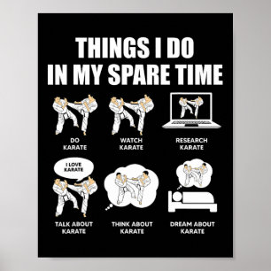 Karate saker jag gör på min fritid kampsport L Poster