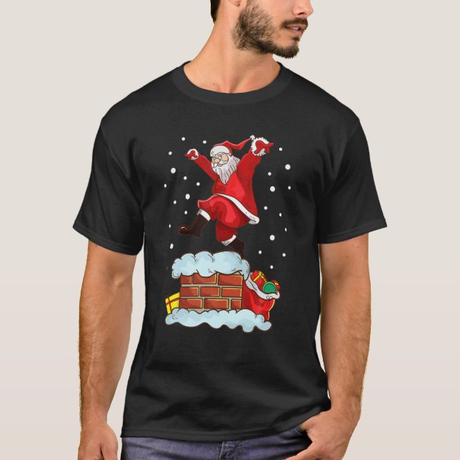 Karate Santa Claus Christmas Kung Fu Taekwondo MMA T Shirt (Framsida)
