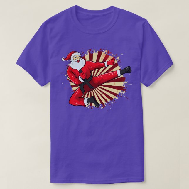 Karate Santa Martial Arts God jul T Shirt (Design framsida)