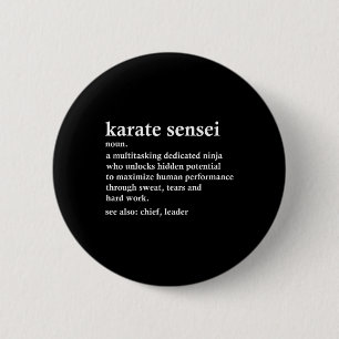 Karate Sensei Definition Funny Martial Arts Instru Knapp