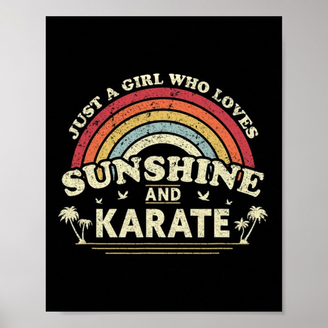 Karate Shirt. Bara en flicka som Kärlek Solen och  Poster (Framsidan)