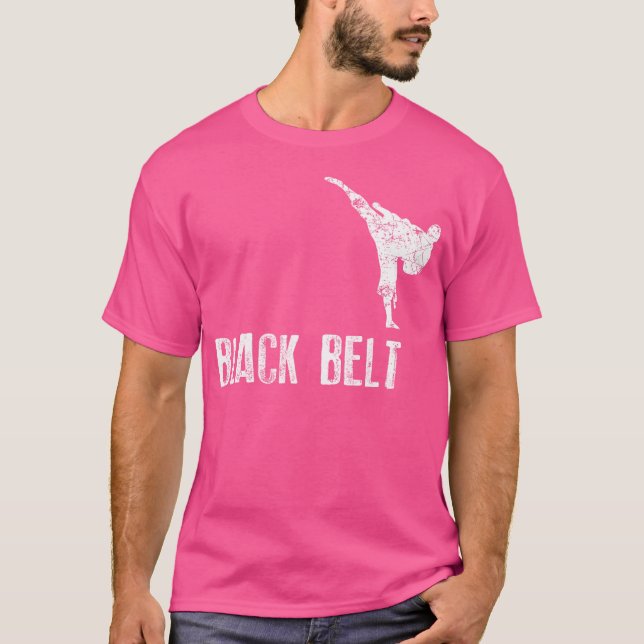 Karate Shirt Black Bälte Coola Martial Arts Gift T (Framsida)