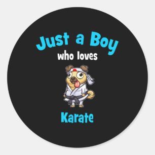 Karate Shirt for Boys Children's Karate Runt Klistermärke