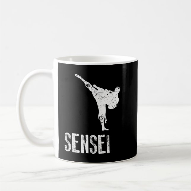 Karate Shirt, Sensei Coola Martial Arts Gift Kaffemugg (Vänster)