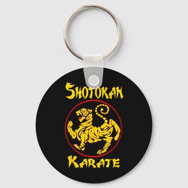 Karate Shotokan Tiger Martial Arts Nyckelring (Framsida)
