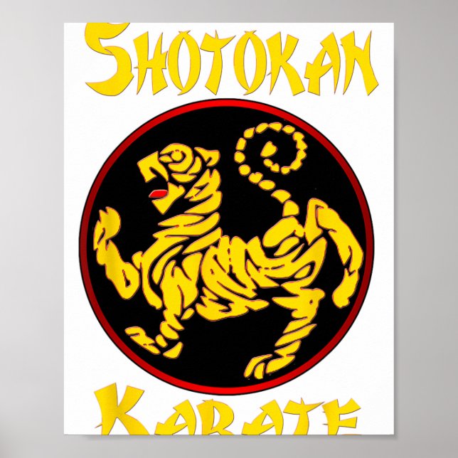 Karate Shotokan Tiger Martial Arts Poster (Framsidan)