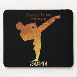 Karate Silhouette Golden Black Modern Typography Musmatta
