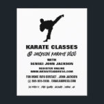 Karate Silhouette, Karate Class Advertising Flygblad<br><div class="desc">Karate Silhouette,  karate Class Advertising Flyers by the Affärskort Store.</div>