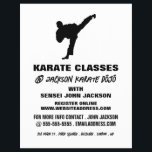 Karate Silhouette, Karate Class Advertising Reklamblad<br><div class="desc">Karate Silhouette,  karate Class Advertising Flyers by the Affärskort Store.</div>