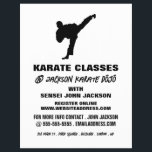 Karate Silhouette, Karate Class Advertising Reklamblad<br><div class="desc">Karate Silhouette,  karate Class Advertising Flyers by the Affärskort Store.</div>