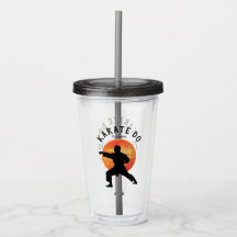 Karate Silhouette Namn Personlig Modern Black