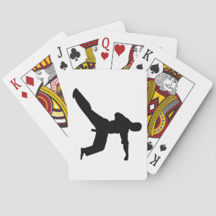 Karate Silhouette Punch Casinokort