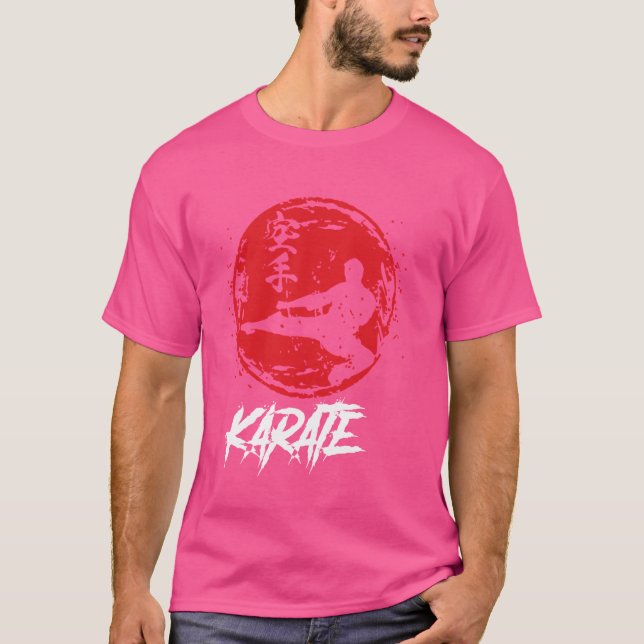 Karate Silhuett T Shirt (Framsida)