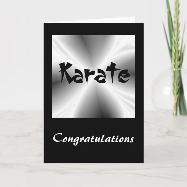 Karate Silver Grattiss Kort (Framsida)
