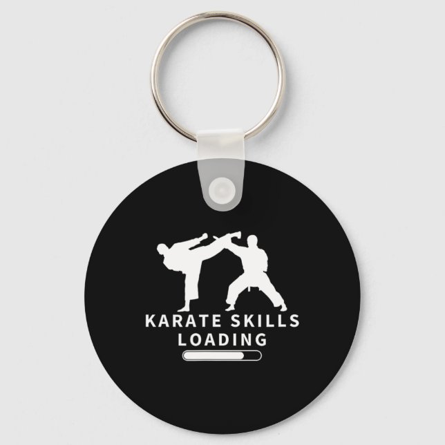 Karate Skills Loading Funny Karateka Nyckelring (Framsida)