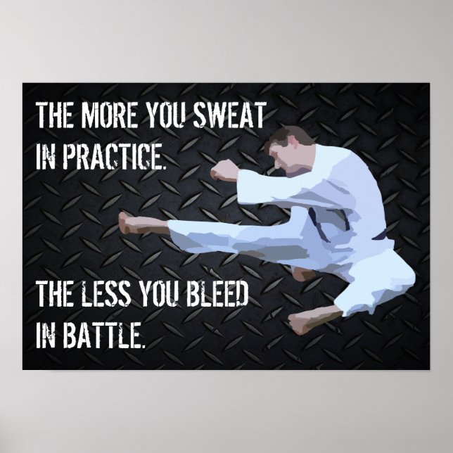 Karate Spark Motivationscitat för Livet Poster (Framsidan)