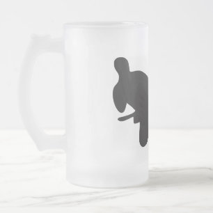 Karate sparkar silhouetten frostat ölglas