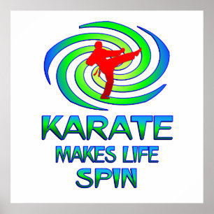 Karate Spins Poster