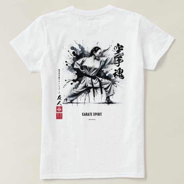 Karate Spirit InkAlcohol Karateka Female T Shirt (Design baksida)