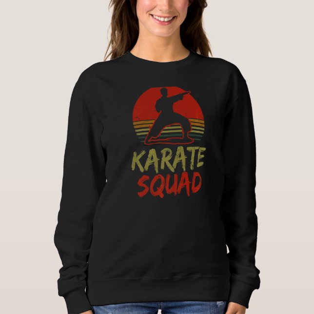 Karate Squad Vintage Retro Sunset Karate T Shirt (Framsida)