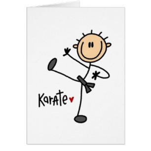 Karate Stick figur Hälsningskort