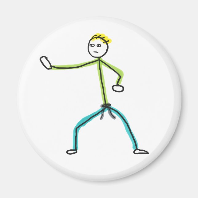 Karate Stickman Magnet (Framsidan)