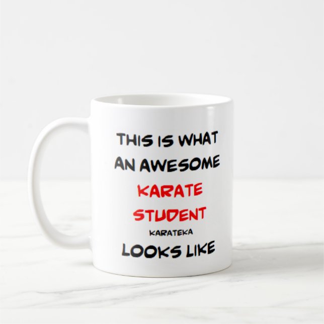 karate student, fantastisk kaffemugg (Vänster)