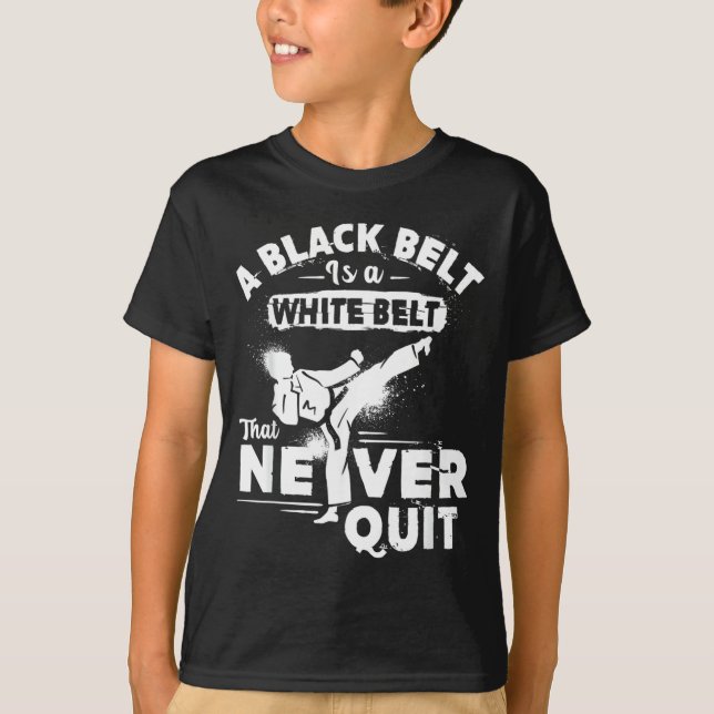 Karate svart bälte t shirt (Framsida)