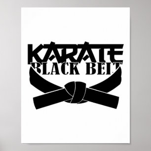 Karate svart bälte T-shirt_1  Poster
