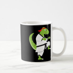 Karate T-Rex Cool Söt Dinosaurie Krigare Halloween Kaffemugg