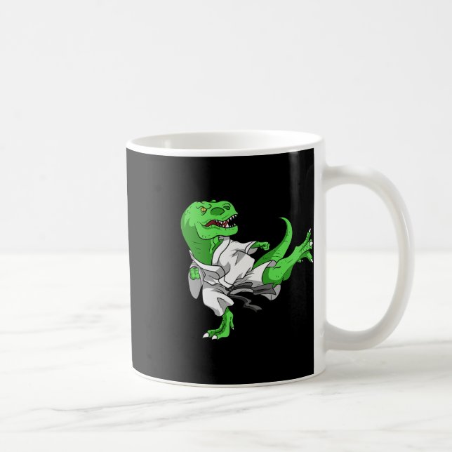 Karate T-rex Dino Student Dinosaur Lärar Karatek Kaffemugg (Höger)
