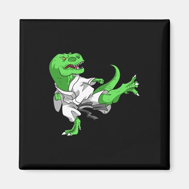 Karate T-rex Dino Student Dinosaur Lärare Karatek Magnet (Framsidan)