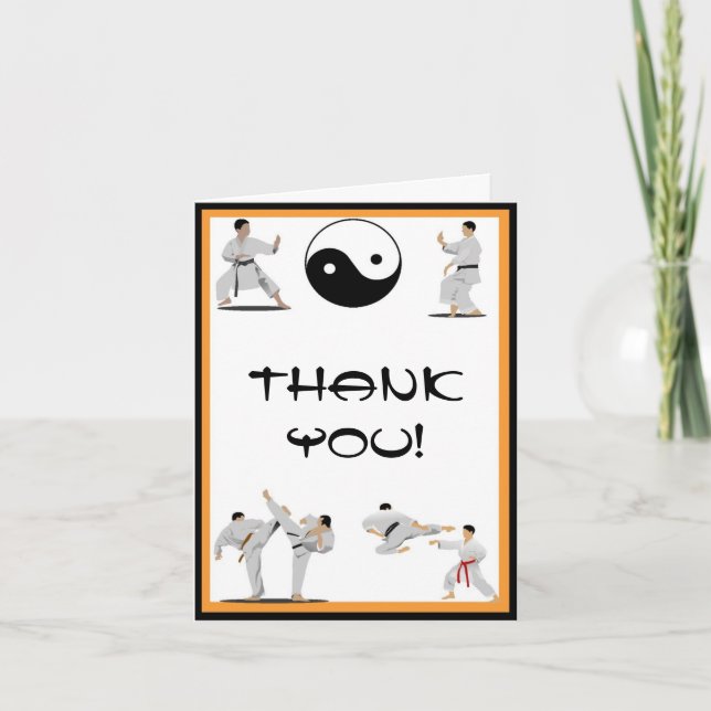 Karate Tackkort Card (Framsida)