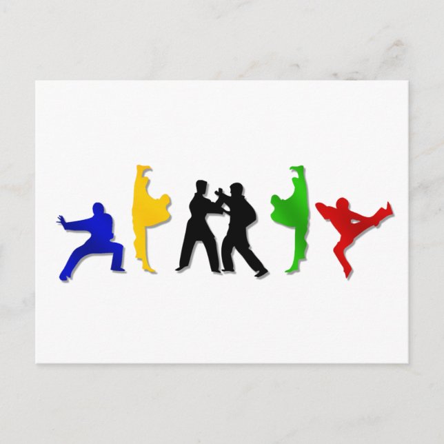 Karate Taekwando MMA Martial Arts Manar Idrottsman Vykort (Framsida)