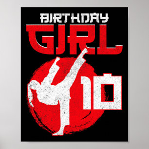 Karate Taekwondo 10 år gammal martialkonst på föde Poster