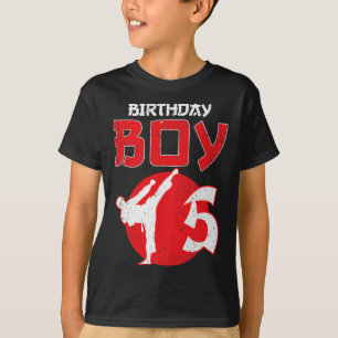 Karate Taekwondo 5 år födelsedag kampsport T Shirt