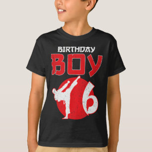 Karate Taekwondo 6 år födelsedag kampsport T Shirt