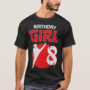Karate Taekwondo 8 år födelsedag kampsport T Shirt