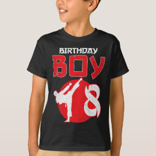 Karate Taekwondo 8 år födelsedag kampsport T Shirt