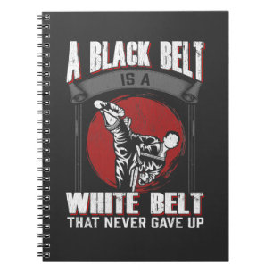 Karate Taekwondo Black Bälte Martial Arts Fighter Anteckningsbok