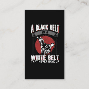 Karate Taekwondo Black Bälte Martial Arts Fighter Visitkort