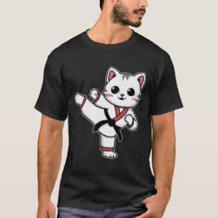 Karate Taekwondo Funny Cat Jiu Jitsu Women Girls T Shirt