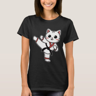 Karate Taekwondo Funny Cat Jiu Jitsu Women Girls T Shirt