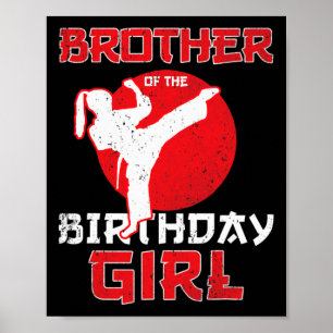 Karate Taekwondo Girl Mart Poster