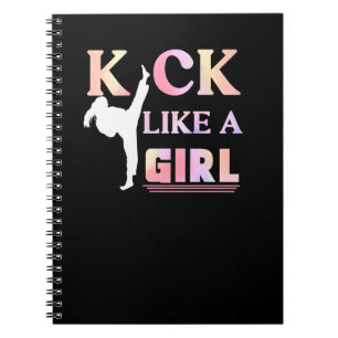 Karate Taekwondo Jiu Jitsu Girl Fighting Roligt Anteckningsbok