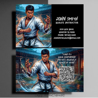 Karate Taekwondo Judo Instruktör i kampsport Visitkort